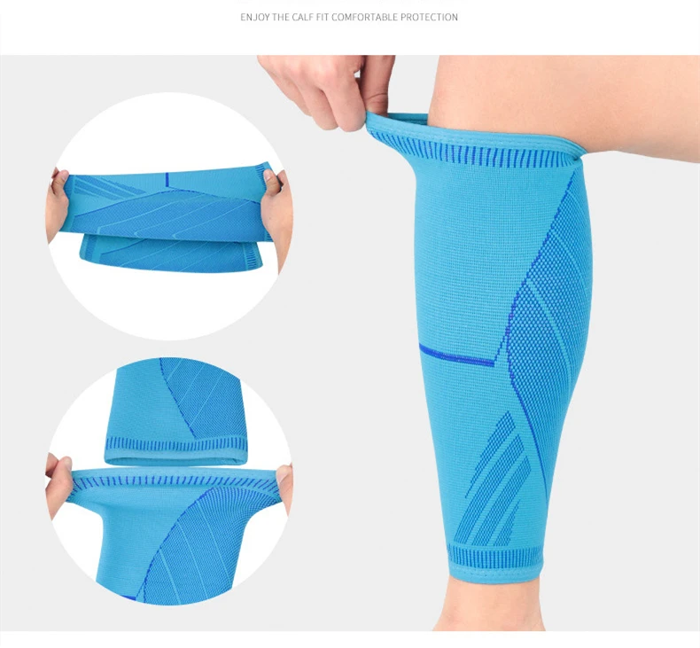 Customized Leg Sleeve Sport Stretch Brace for Riding Basketball Football adults calves sleeve calf compression sleeves sock