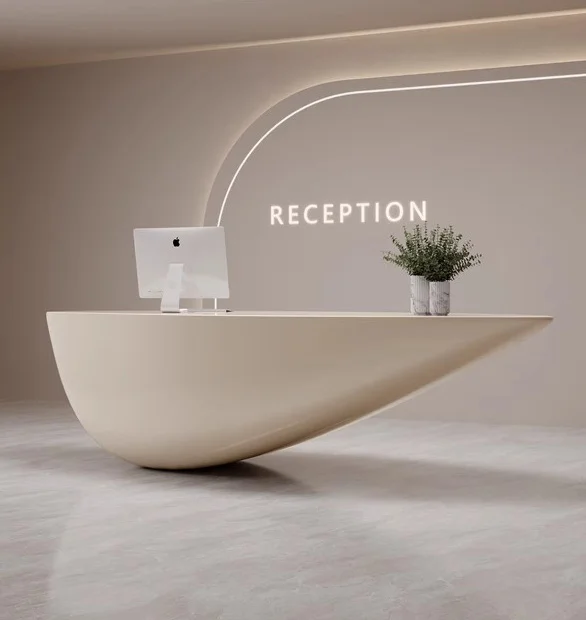 SAGELY marble small office sale clinic reception tables beauty salon hospital design counter reception table front desk