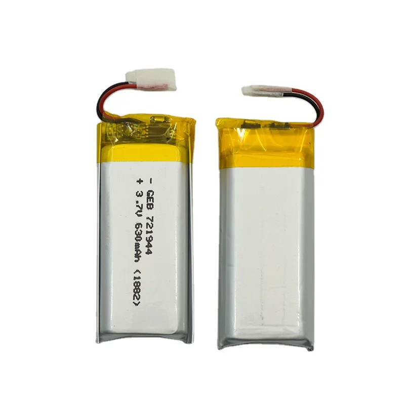 Hot Sale GEB 721944 742045 Lithium Ion Lithium Polymer Battery 3.7V 630mah 750mah Lithium Polymer Rechargeable Battery 630mAh