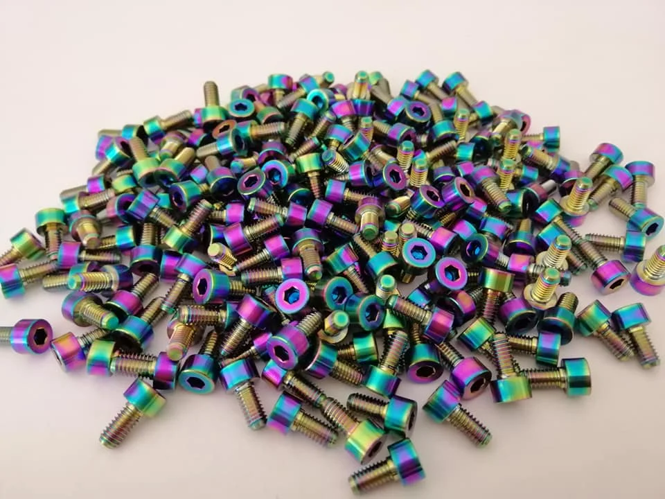 DIN912 hex head color titanium screw Cup head titanium alloy bolt