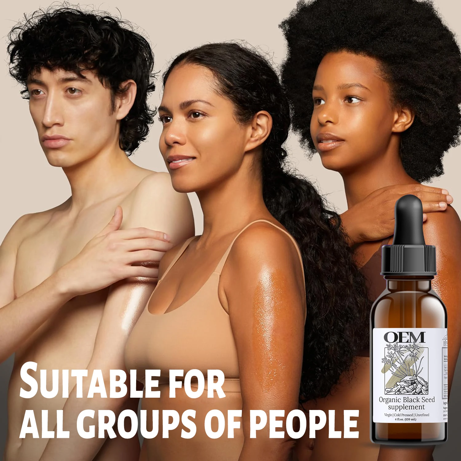 Private Label 120ml Organic Black Seed Oil Cold Pressed Natural Black Cumin Seed Oil For Hair Growth General Use Wholesale