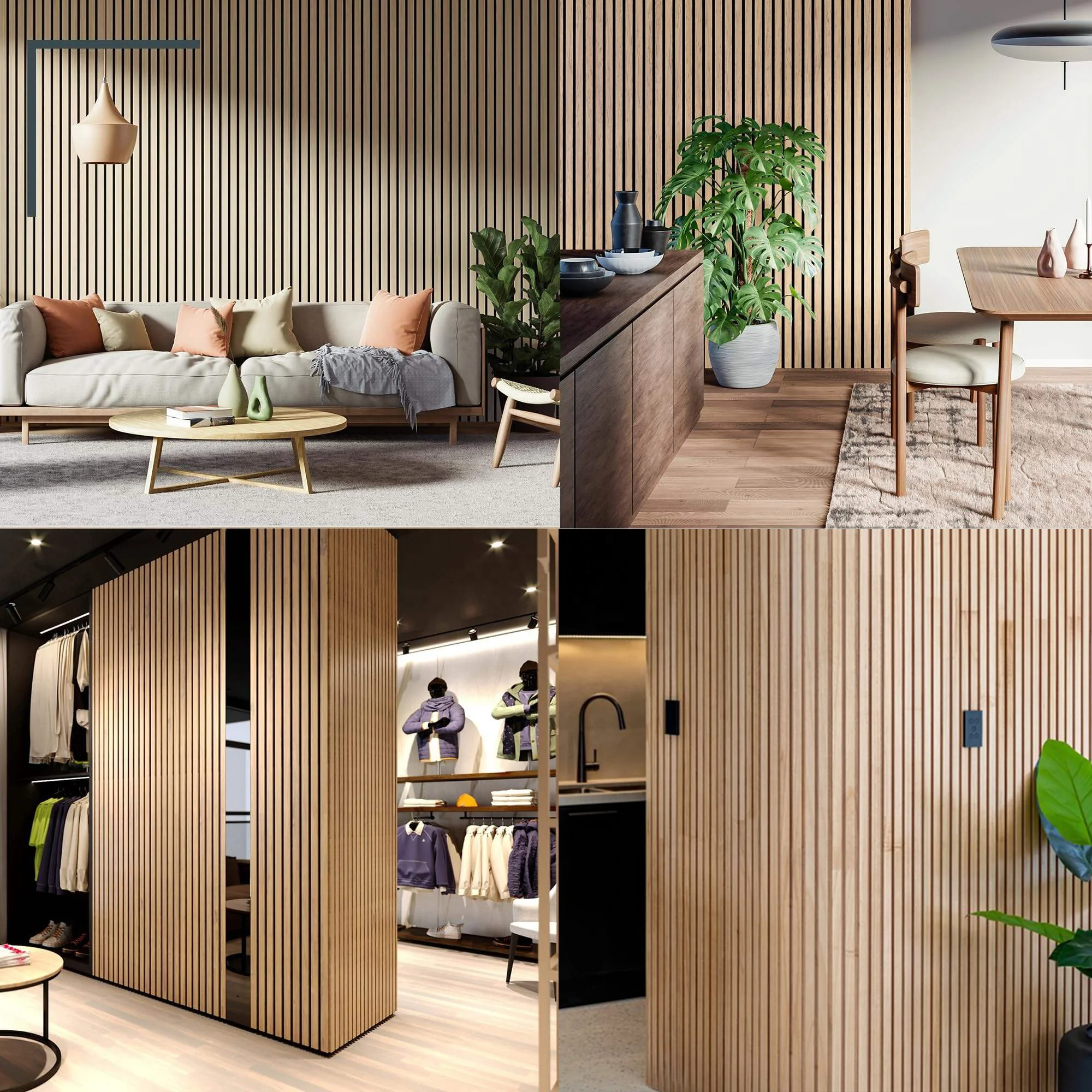 AKUSLAT European Style factory price Wall Panels And Boards Sound Insulation MDF Interior Acoustic Panels For Bedroom