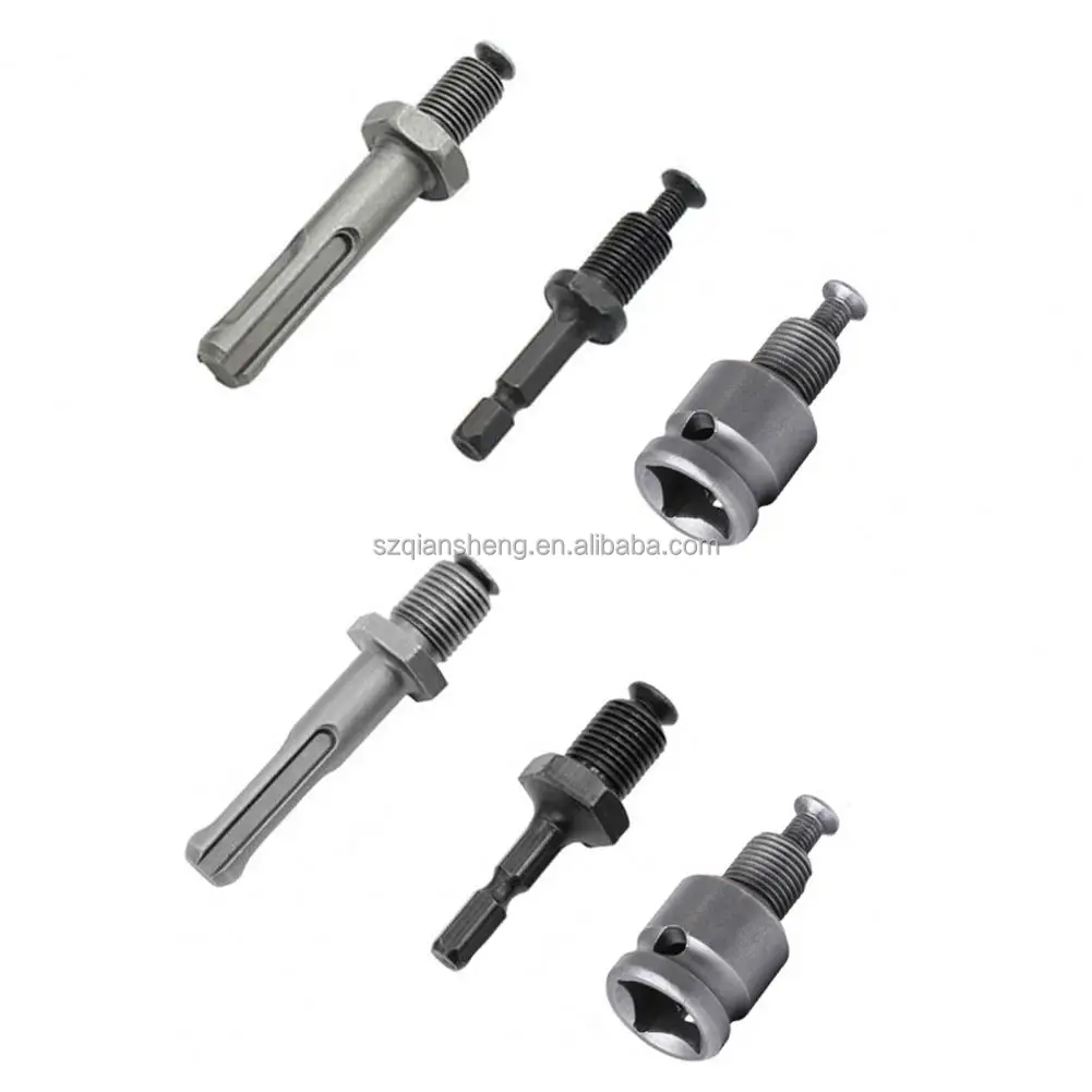 3Pcs 10/13mm Drill Chuck Adapters Threaded Quick Connection SDS-Plus Hex Socket Square Female Chuck Adapter for Electric Drill