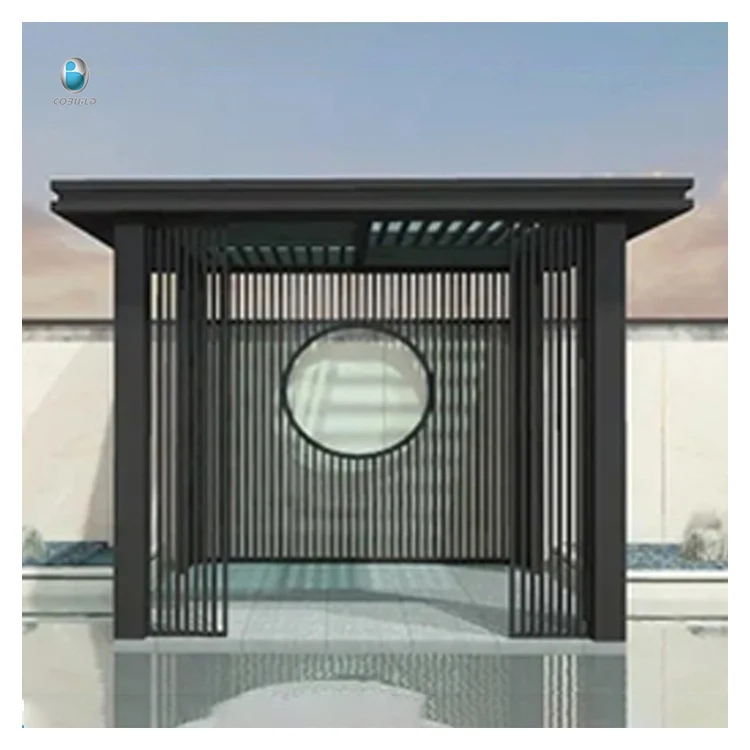 Classical Elegance Custom Pavillon Outdoor Courtyard Garden Customized Aluminum Pergola