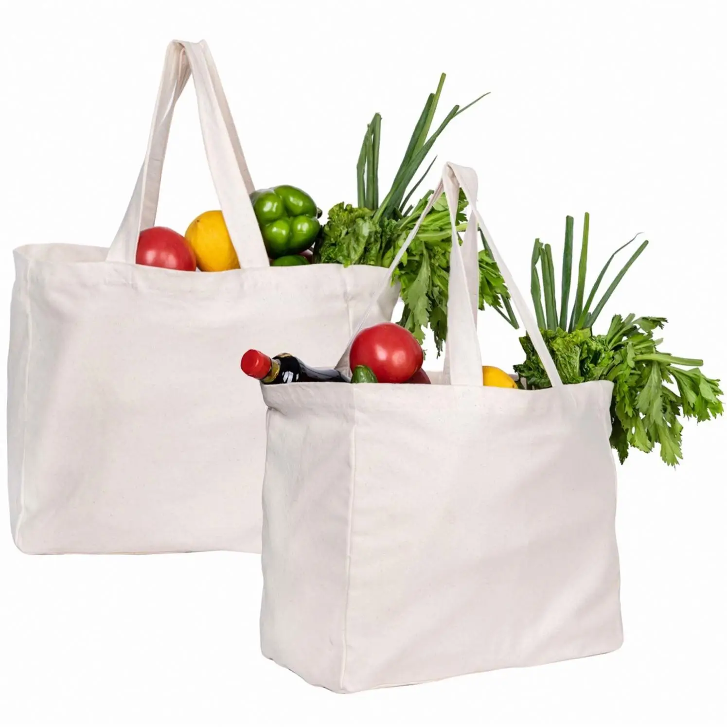 Сверхпрочные плотные холщовые продуктовые сумки большая Холщовая Сумка-тоут с 6 внутренними рукавами для бутылок