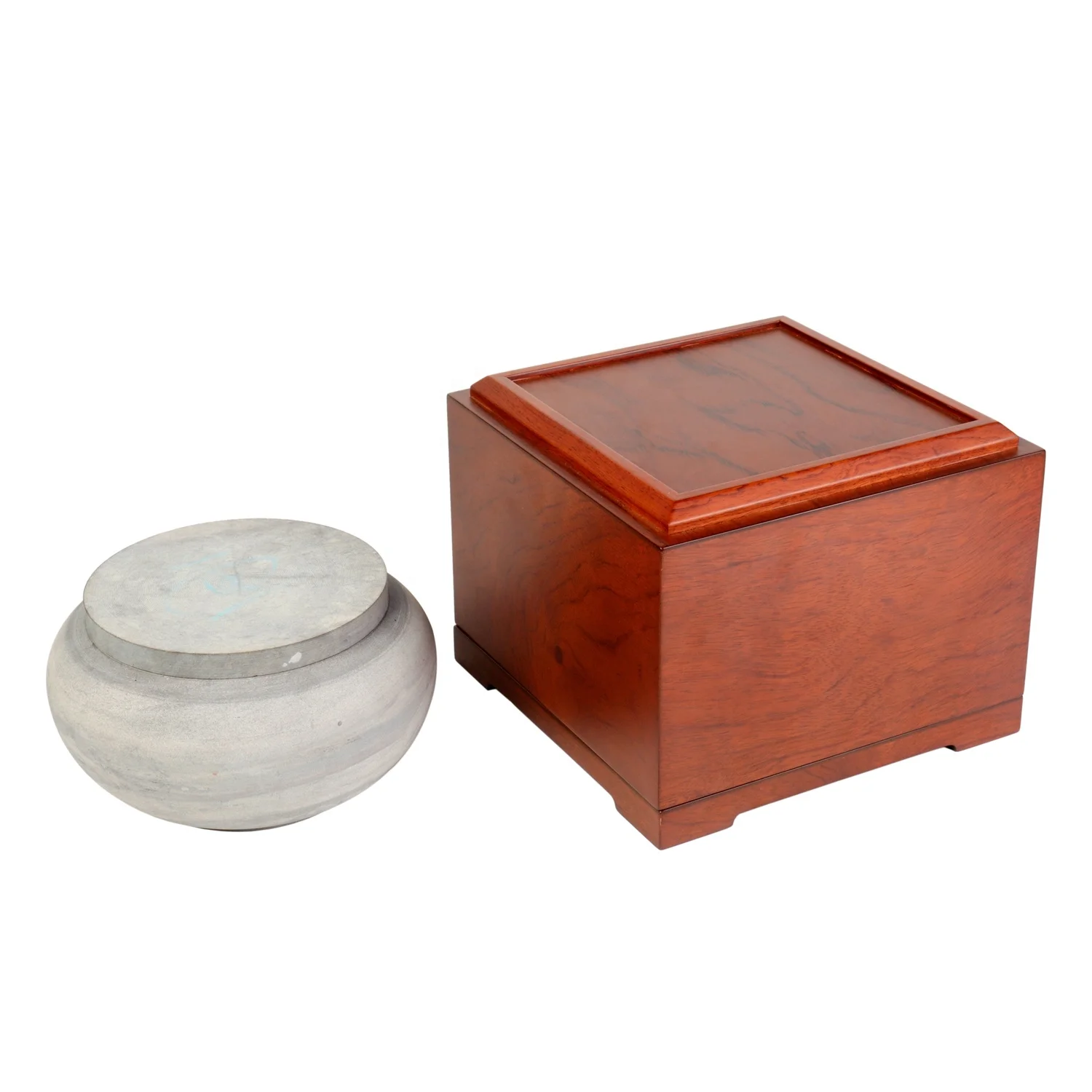 New Design Funeral Supplies Large Rosewood Square Cremation Human Ash Urn Custom