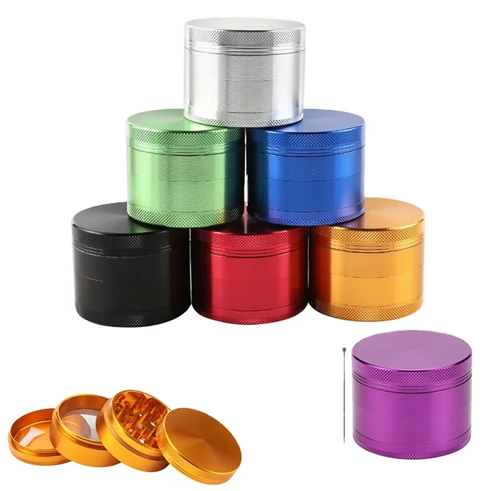 55mm Grinder Zinc Alloy Metal Herbal Magnetic Smoke Grinders