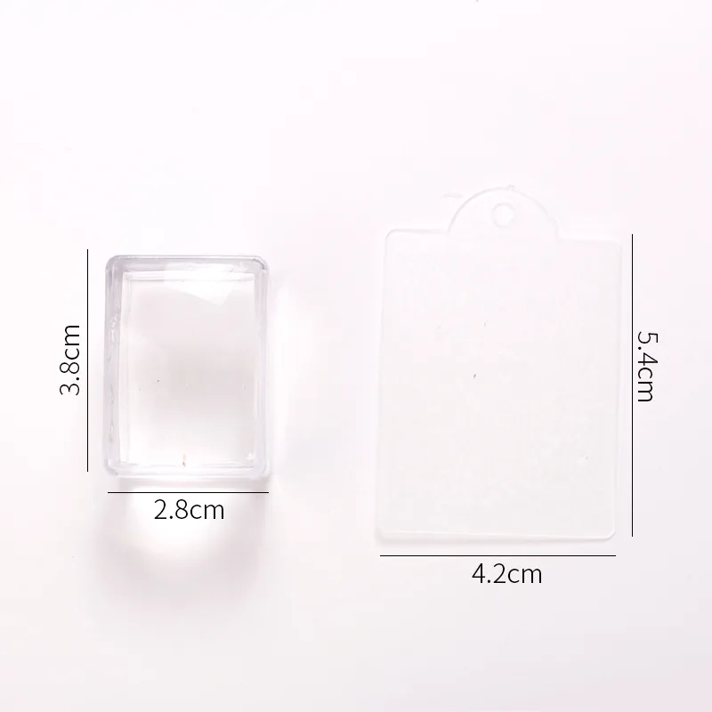 New Square Transparent Silicone Nail Stamp Stamping Plates Kits Polish Printing Diy Nail Manicure Tool