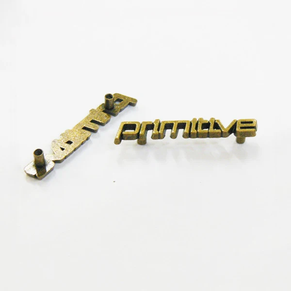 Embossed metal name plates for clothing/garment/bag