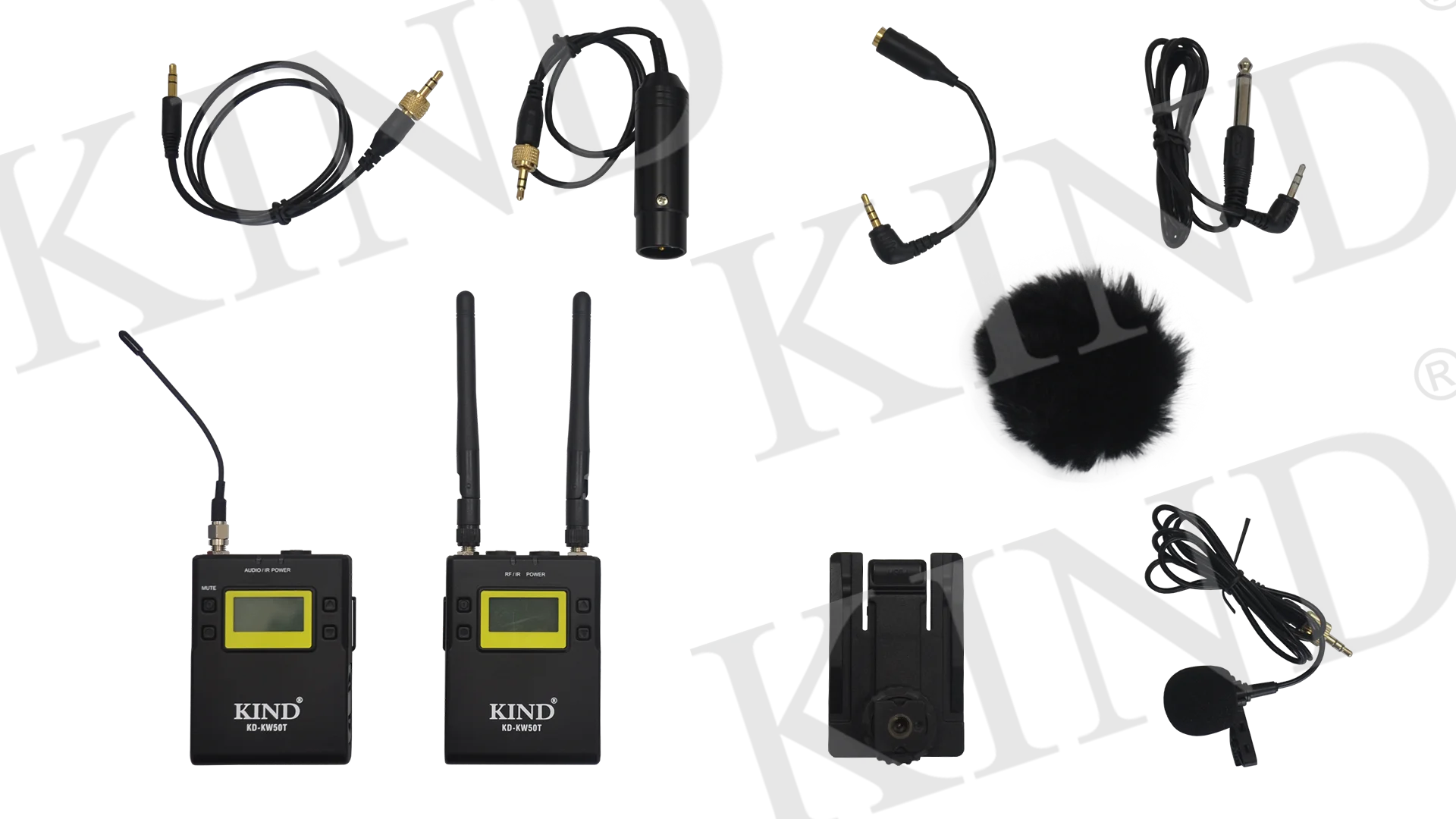 KD-KW50T China Supplier Wholesale Live Stream Broadcast Wireless Lavalier Recording Microphone