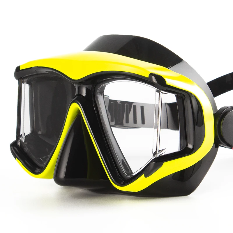 Transparent Silicone Skirt Strap Mask Tempered Glass Lens Goggles swim diving clothing accessories Snorkel Scuba Mask For Adults