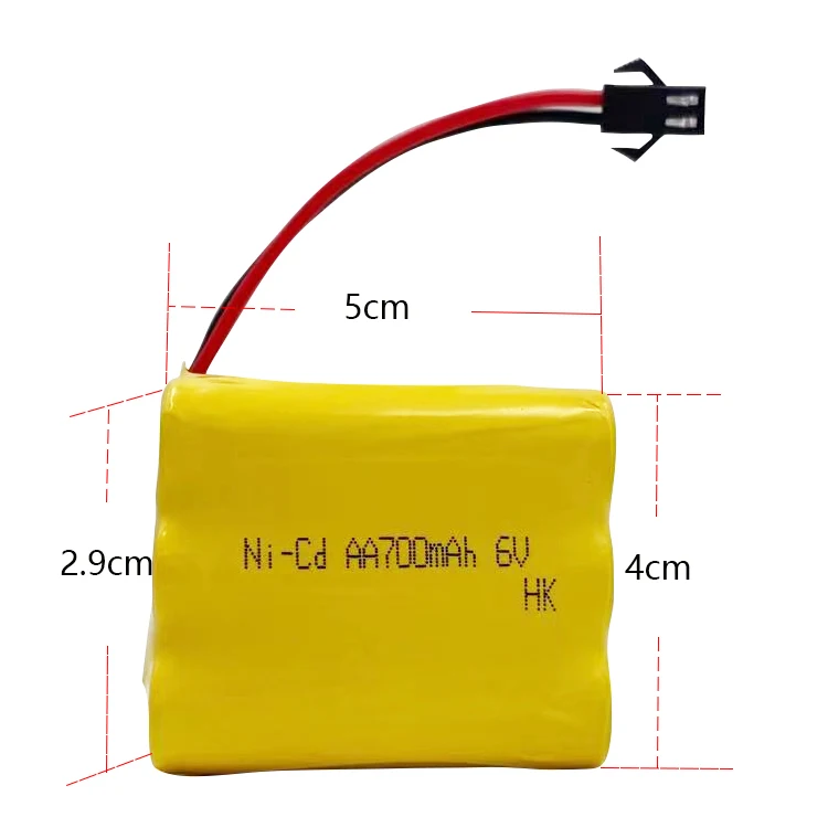 Индивидуальный RenLong Nicd AA 700 мАч 6 в nicd батареи Ni-cd Cell Battery Pack