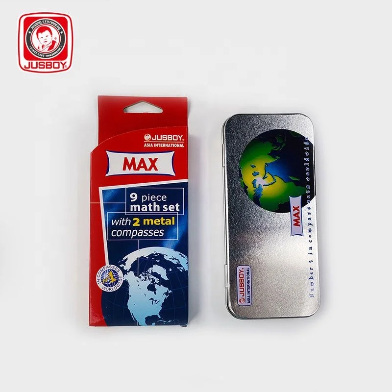 Max mathematical box stationery for high quality hot selling geometry box set