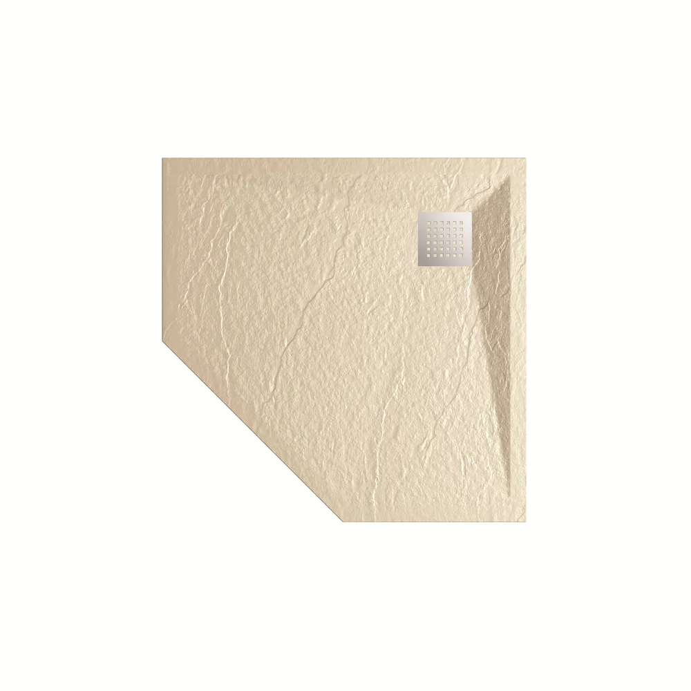 New Arrival Polygon with Water Filter Non-Slip Luxury Style SMC Resin Shower Tray for Home Bathroom