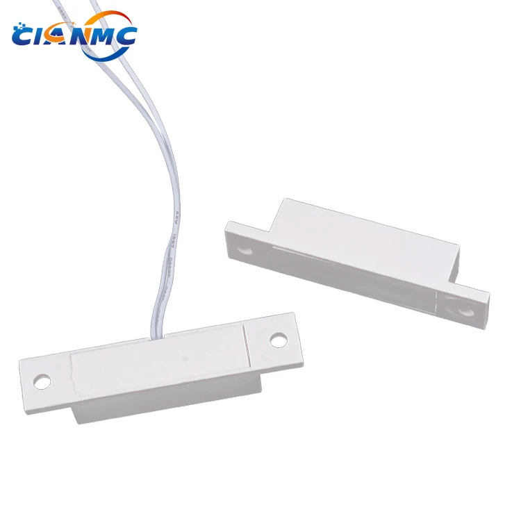 Wired NO/NC/COM Magnetic Non-Contact Sensor With Center Or Side Wire Leads For Door Alarm Usage