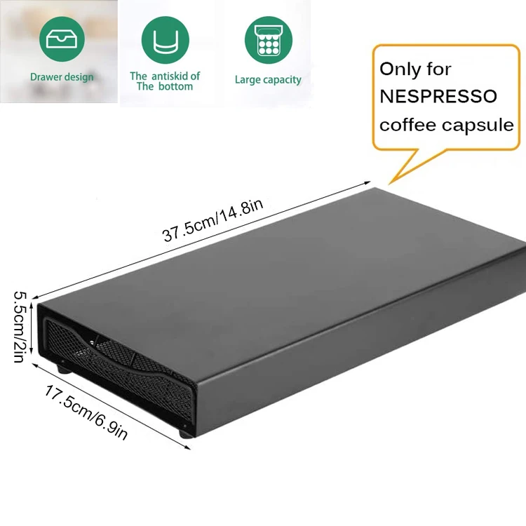 Fast Delivery Coffee Capsule Holder Drawer Organizer  Coffee Pod Drawer Coffee Pod Storage Drawer With Pods