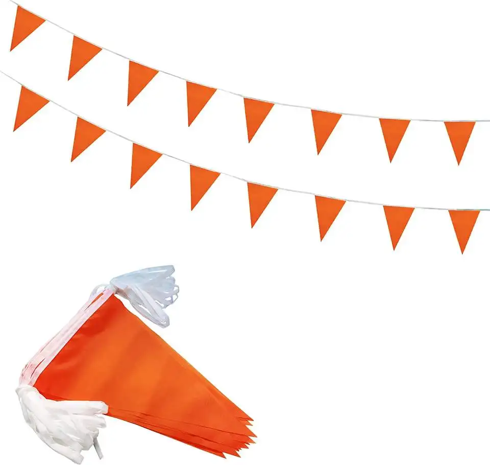 Waterproof Factory Wholesale Bar Festival Decoration PVC Colorful Bunting Triangle String Flag,triangle bunting flag