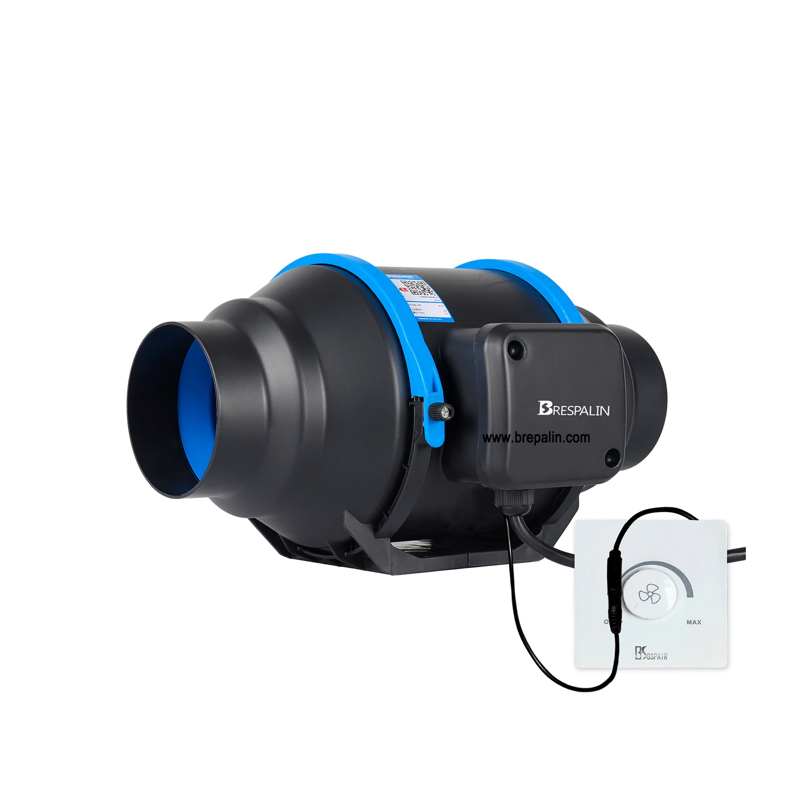 4-10inch EC Silent Mixed Flow In-line Fan with Stepless Speed Regulator