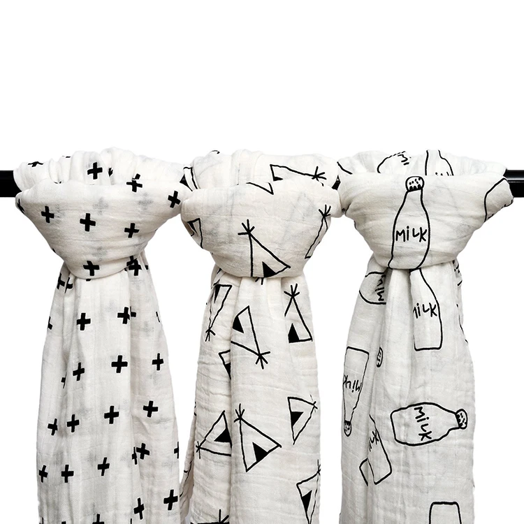 Simplicity Large Size Newborn Wrap Nursing Covers 2-layer Bamboo Cotton Knitted Muslin Baby Stretch Swaddle Blankets