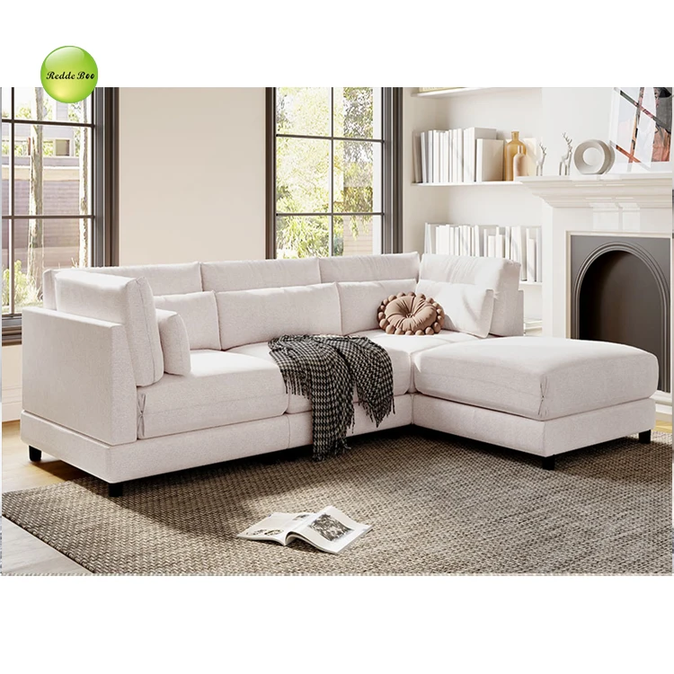 Comfortable Shape Fabric Sectional Living Room Sofa Sofa Set 3 Seater Living Room Furniture Designs