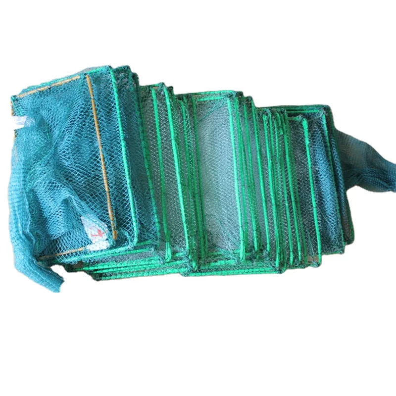 31 sections folding rectangle crab trap for lobster shrimp crab agriculture fishing trap made in guangdong China