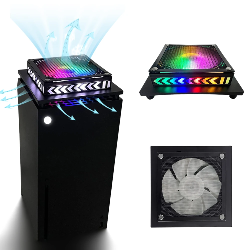 Advanced Configuration Version New Cooling Fan with RGB light for XBOX Series X APP Remote Control XBX cooling fan