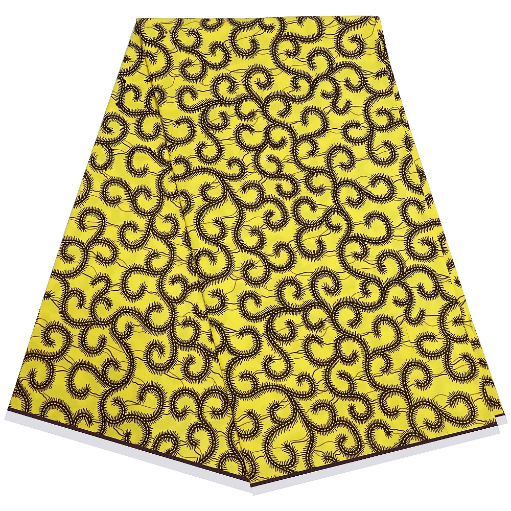 Chinese Manufacture pagne africain Wax Print Fabric African Ankara Real Wax 100% Cotton Block printing  For Making Clothes