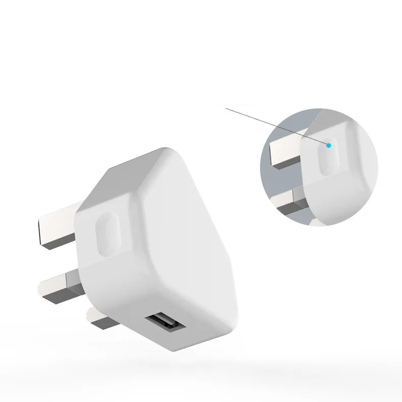 5v 2.1a Usb Phone Charger Adapter UK Plug 3 Pins Single Port Fast Charging Android Wall Charger 5V 1A 5W USB Power Adaptor