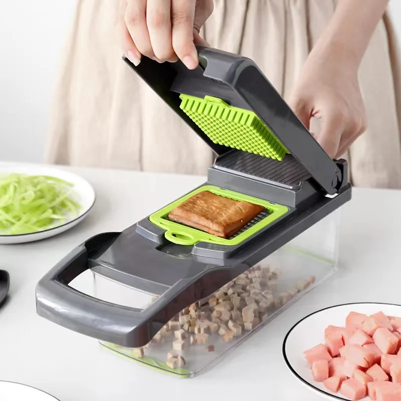 Hot Selling Kitchen Multi 12 in 1 Manual Mandoline Fruit Vegetable Cutter Onion Dicer Veggie Slicer Vegetable Chopper