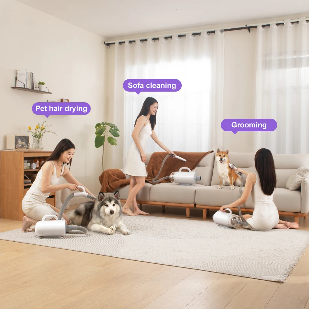 secador de pelo para mascotas  pet hair clipper plastic handheld vacuum cleaner pet grooming dryer pet hair dryer