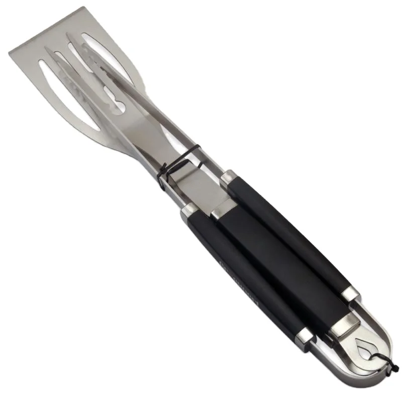 Набор для барбекю из нержавеющей стали, комплект из 3 предметов, инструменты для барбекю, аксессуары для гриля
