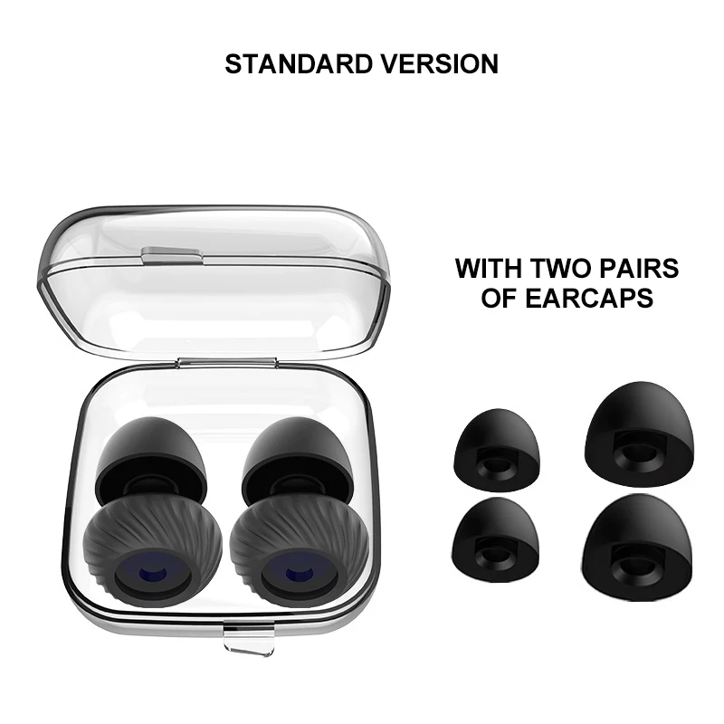 Reusable Earplugs Hearing Protection for Focus Study Work  Flexible Silicone Soft