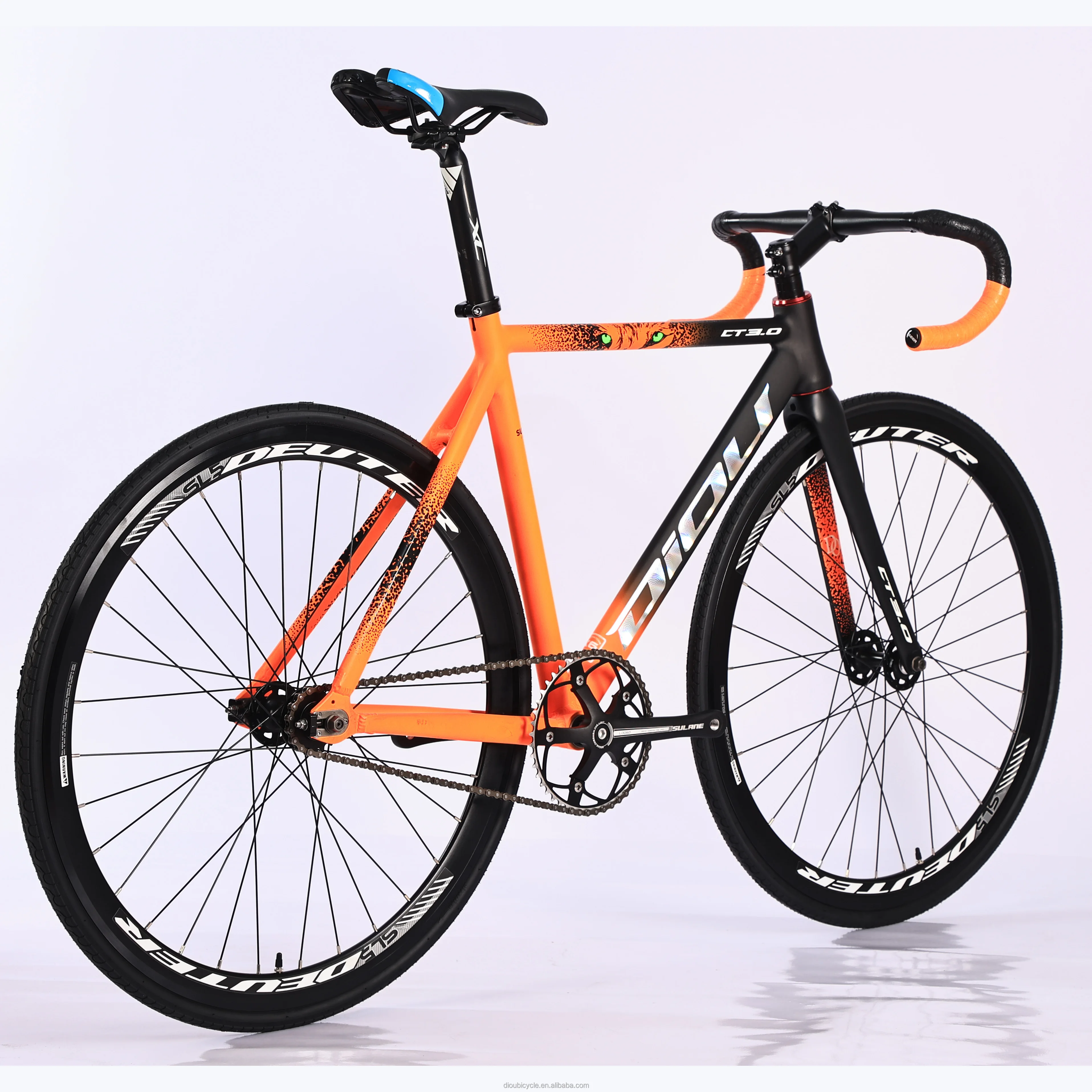 Popular Aluminum Alloy Carbon Fork Fixed Gear Bike Putty Frame Track 700c Fixie Bicycle