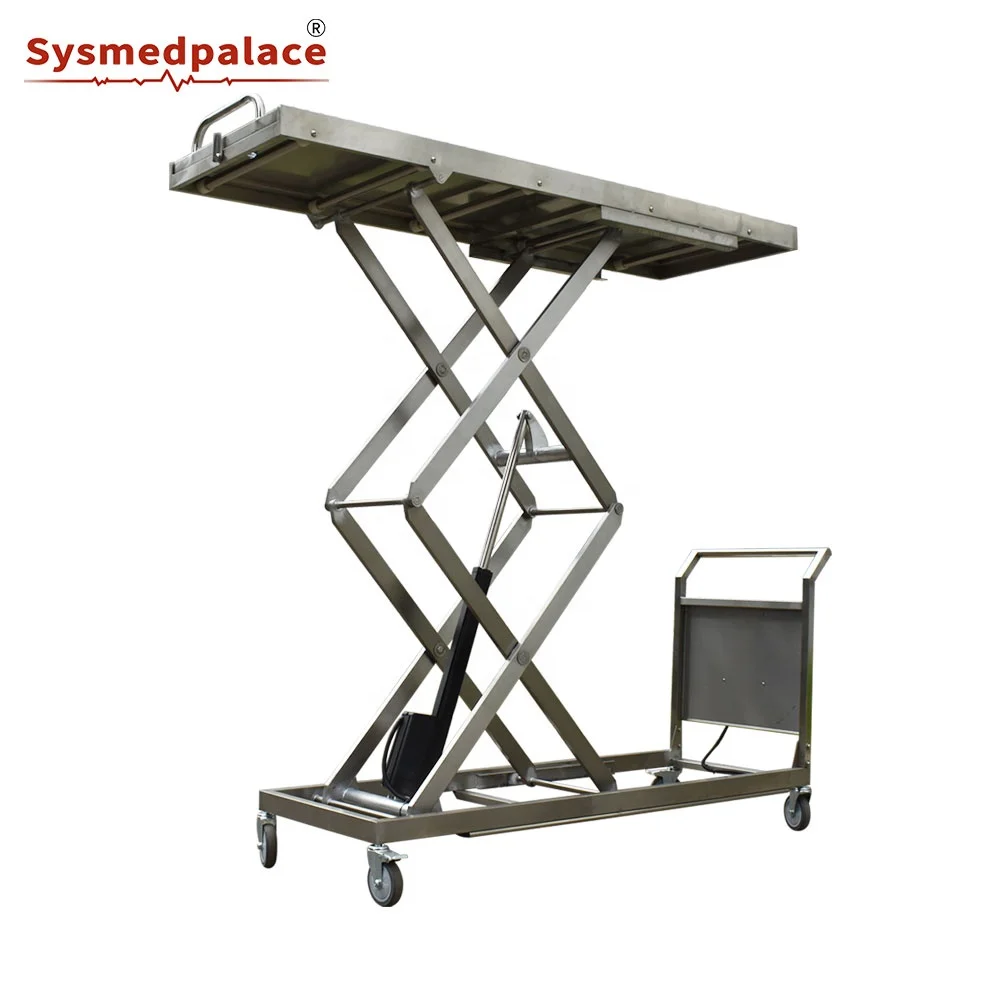Factory Price Transport Corpse Morgue Trolley Autopsy Lift Mortuary Body Lifting Trolley