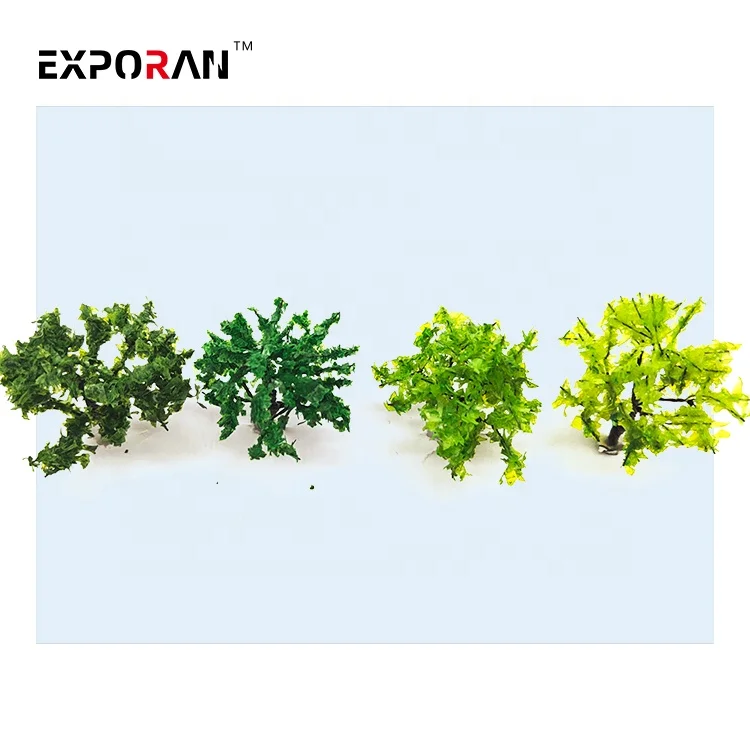 Model Trees Plastic Green Tree Model Train Layout Garden Scenery Landscape Wargame 10 cm 8 cm 6.5 cm 4.5 cm Height