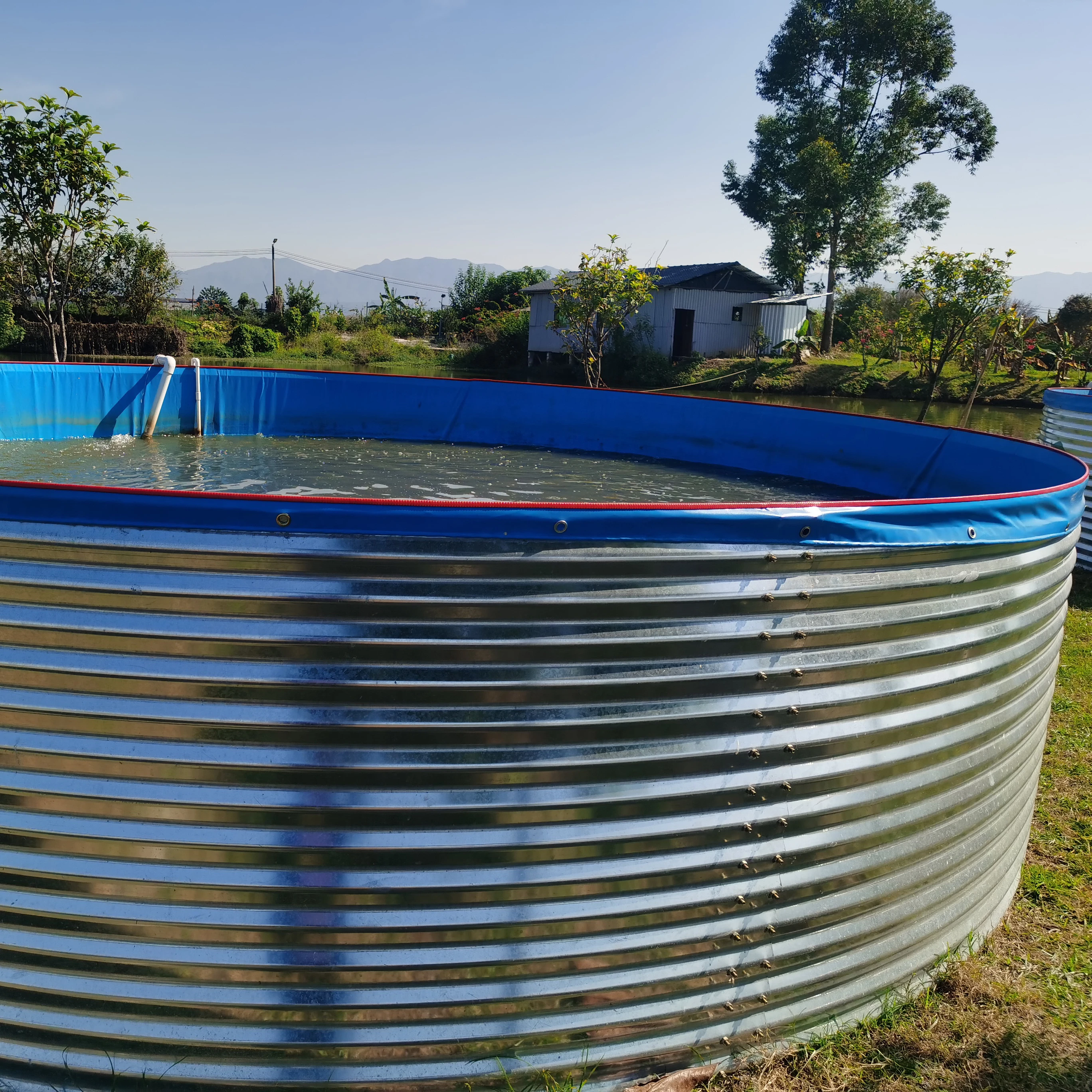 High quality customized Round fish farm pond liner pvc aquaculture tank liner tarpaulin