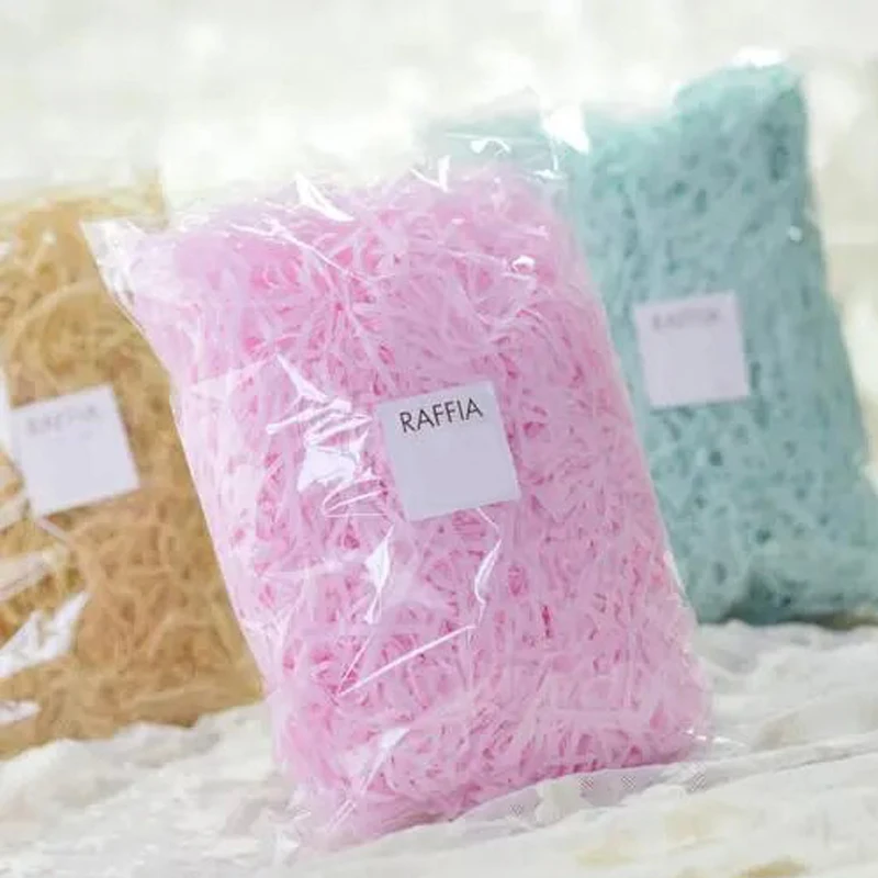Eco-friendly Recycle Cutting Paper Shredded Filler Paper for Gift Box Filler Filling Color Raffia Paper For Home Decoration