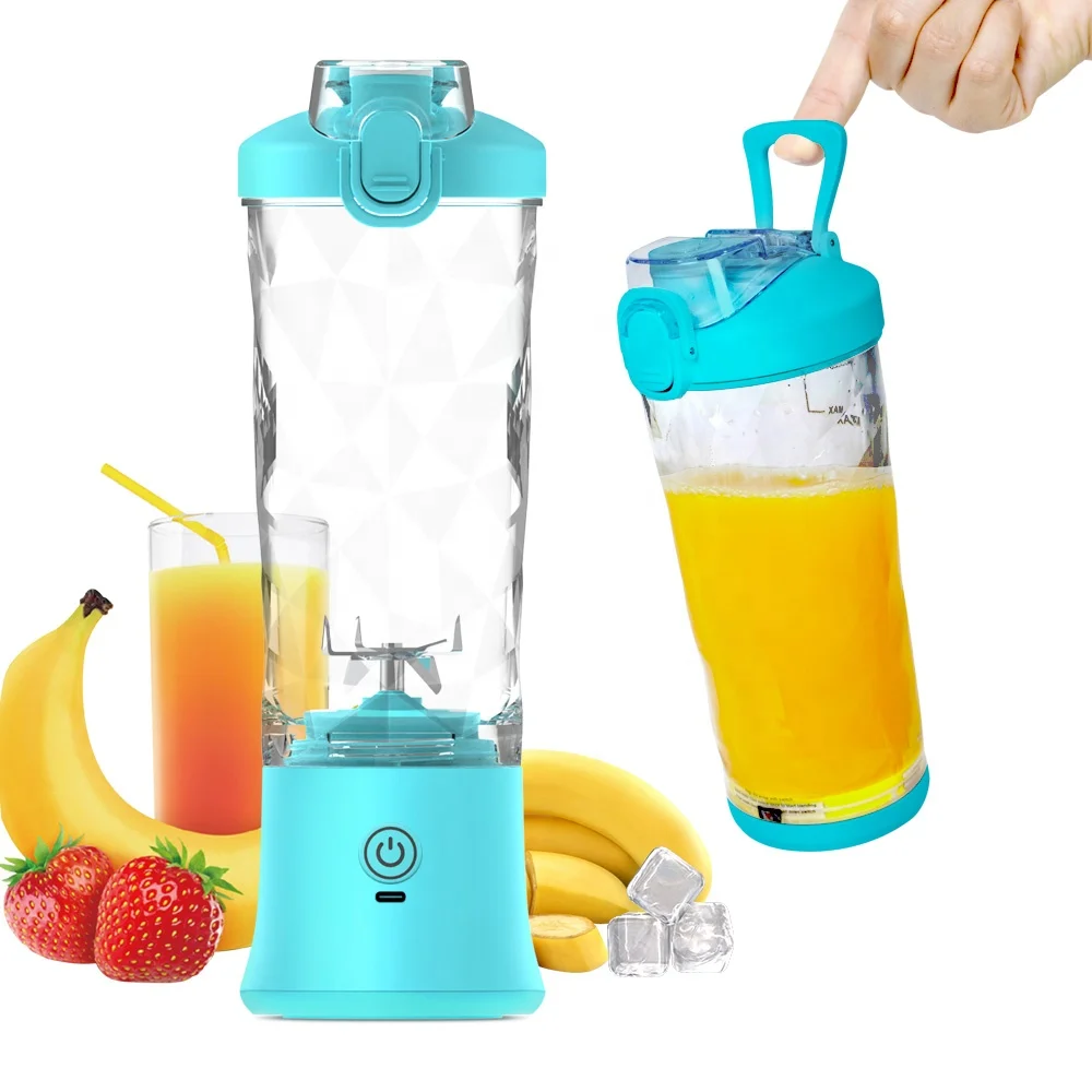 USB Blender Double knife blade Electric Juicer 600ML portable blender Smoothie Blender mini personal lemon squeezer