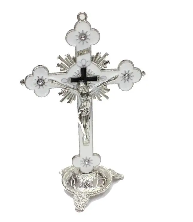 
Plum metal cross Jesus Christ bitter church icon decoration office home religious supplies 
