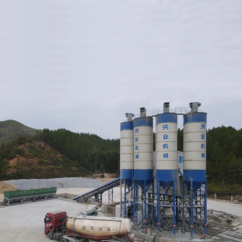 New Construction Machinery 3 Cube Beton Mixer Pump Concrete Mixing Plant HZS180 Electric Concrete Batching Plant