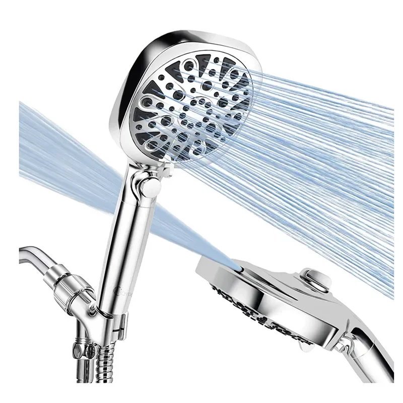 CUPC Pomme de douche Hand Shower Spa High Pressure Saving Water Bathroom Ionic Filter  Color Changing Abs shower head