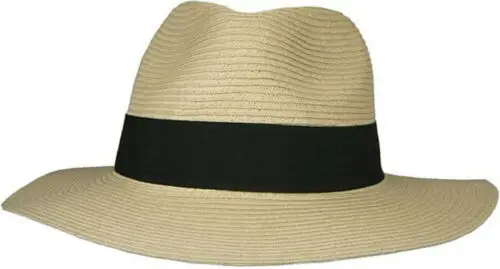 Mens Ladies Fedora Crushable Straw Panama Style Sun Hat Summer Hat
