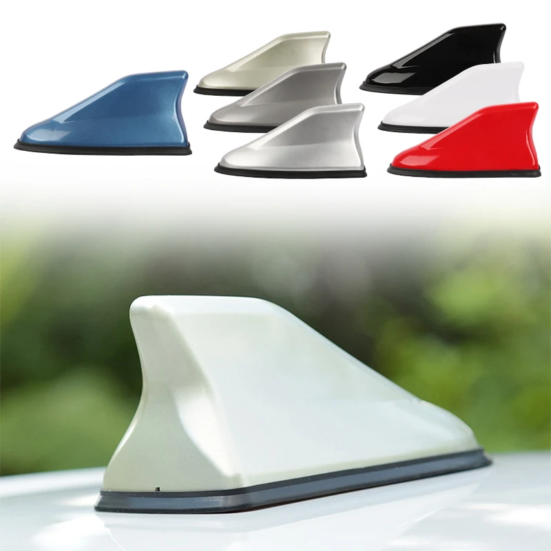 Universal Roof Shark Fin Car Antenna AM FM Radio Signal Aerial Adhesive Tape