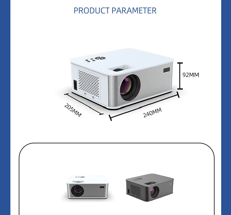 2022 Wholesale of new domestic 4K ultra-clear projector, office commercial mobile phone, wireless Android voice 5G projector