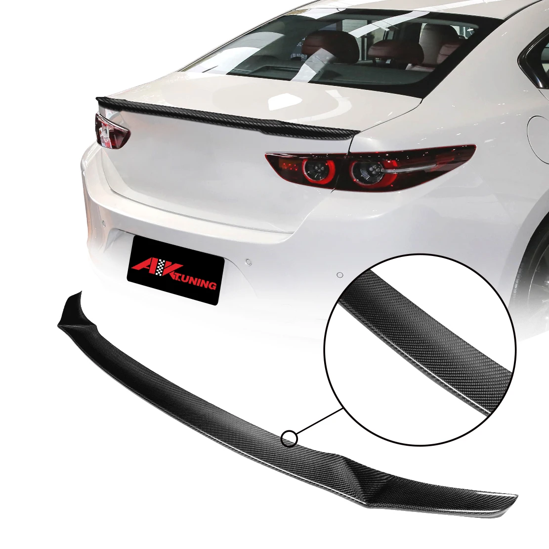 axela For mazda 3 axela carbon fiber   rear Bumper Body Kit Spoiler Lip hot sell car spare parts 2019-