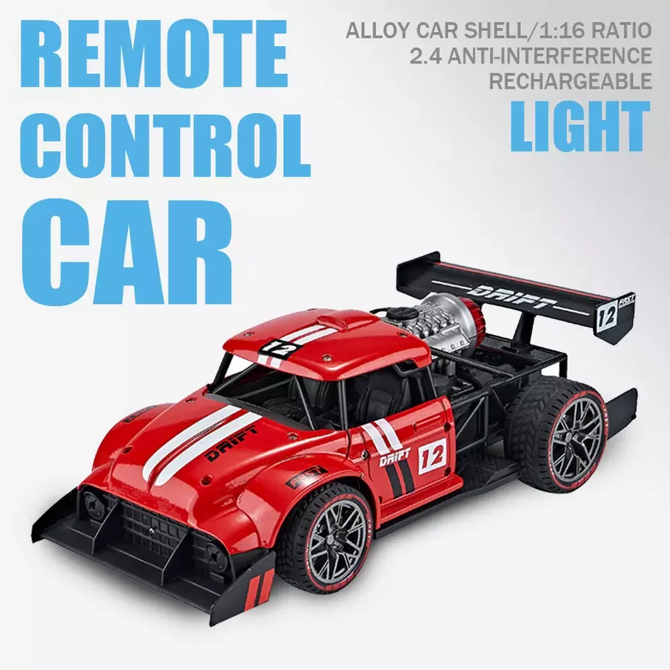 Kouyikou  juguetes para los ninos 2022 2.4G alloy high speed radio remote control car with lighting for children