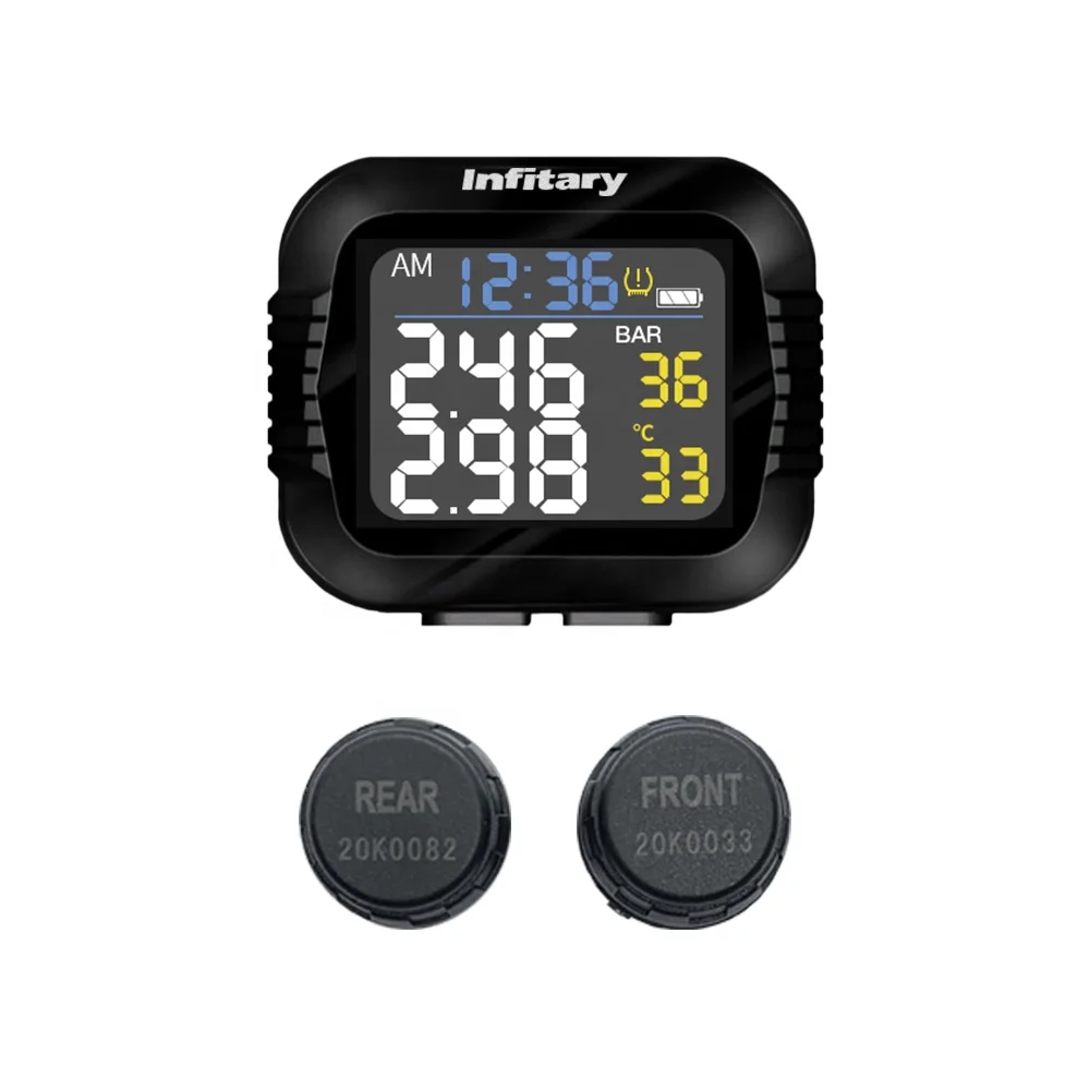 OEM ODM Motorcycle TPMS Tire Pressure Monitoring System Wireless Digital Gauge Motor Bike Tyre Alarm Two-Wheel Motorbike Bike
