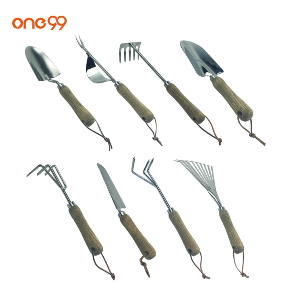 one99 quality garden hand tool 8 piece stainless steel garden tools gift set wholesale floral gardening hand tools kit for women