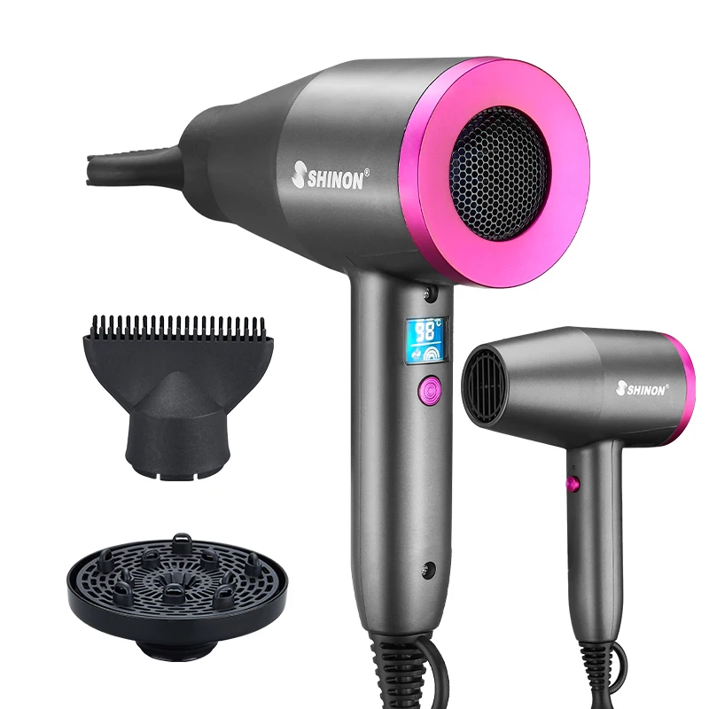1800W Ionic Hair Dryer Technology Constant Temperature Hairdryer 6 Types 3 Speeds 2 Nozzles Hot/Cold For Home Hair Salon Travel