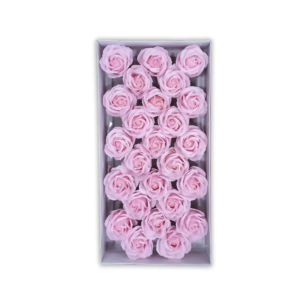 25Pcs/Box Romantic Wedding Party Gift Handmade Petals Decor  Big Size Bath Soap Roses Box Flower